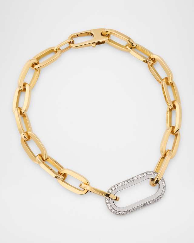 18K Yellow and White Gold Diamond Classic Bracelet
